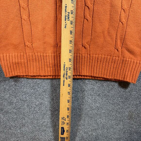 Southpole Signature Series Sweater Vest Men's Large Orange Cable Knit - Picture 6 of 8